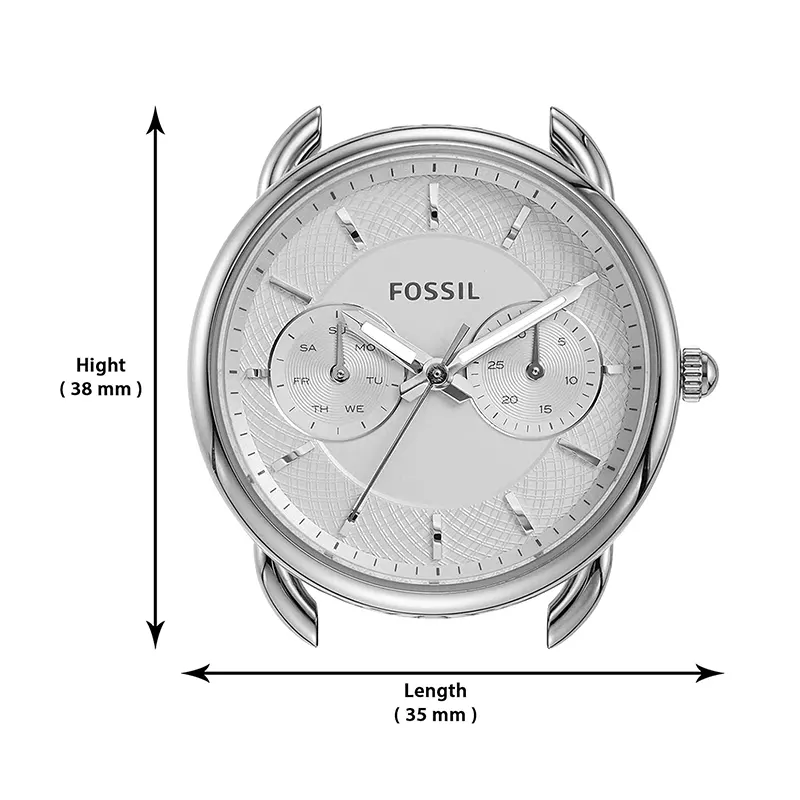 Fossil Tailor Multifunction Silver Dial Ladies Watch- ES3712